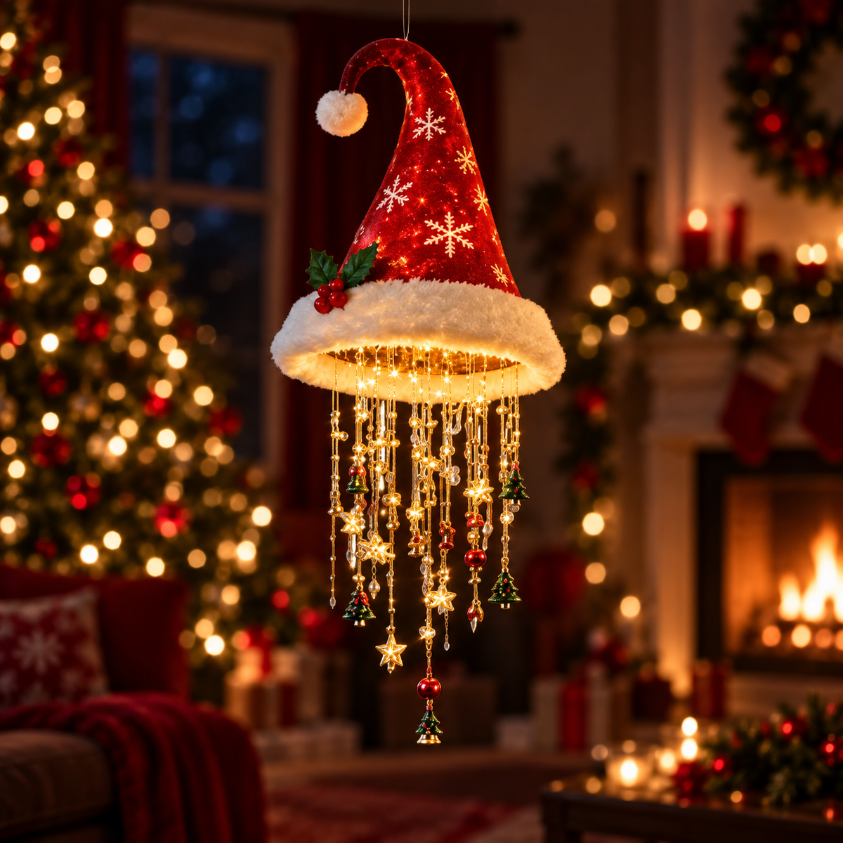 Light-Up Hanging Christmas Hat