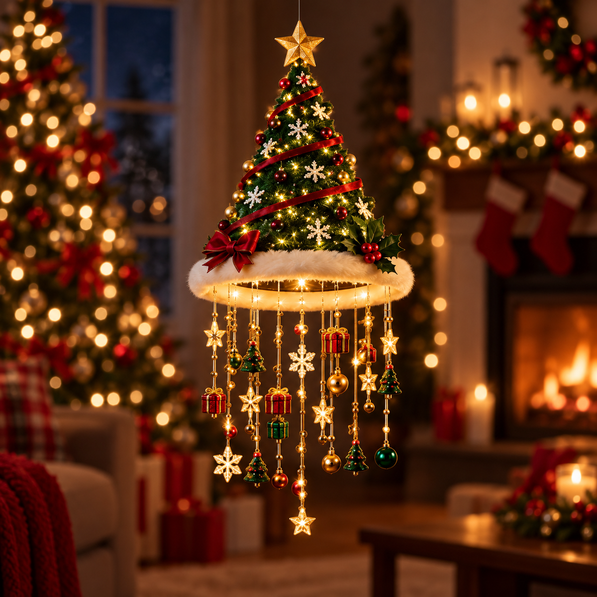 Light-Up Hanging Christmas Hat