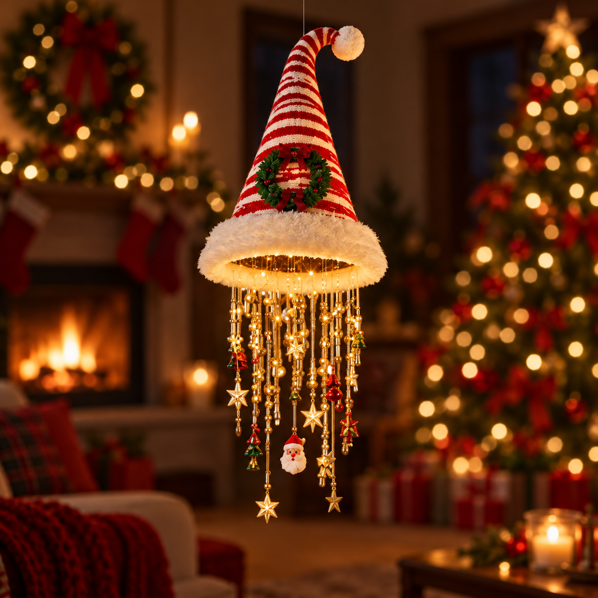 Light-Up Hanging Christmas Hat